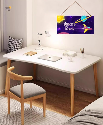 Personalized Fantasy Decor for Boys Room Outer Space Theme Room Decor for Nursery,Spacecraft Wall Art Decor for Kids Room Gilrs Bedroom Little Man Cave