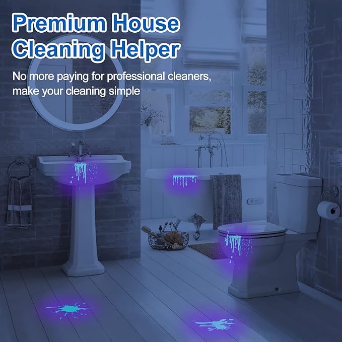 Black Light UV Flashlight,Vansky Blacklight 12 LED Urine Detector For Dog/Cat/Pet Urine & Dry Stains and Bed Bug On Carpets/Rugs/Floor,Matching with Pet Odor Eliminator-Mewly Pet