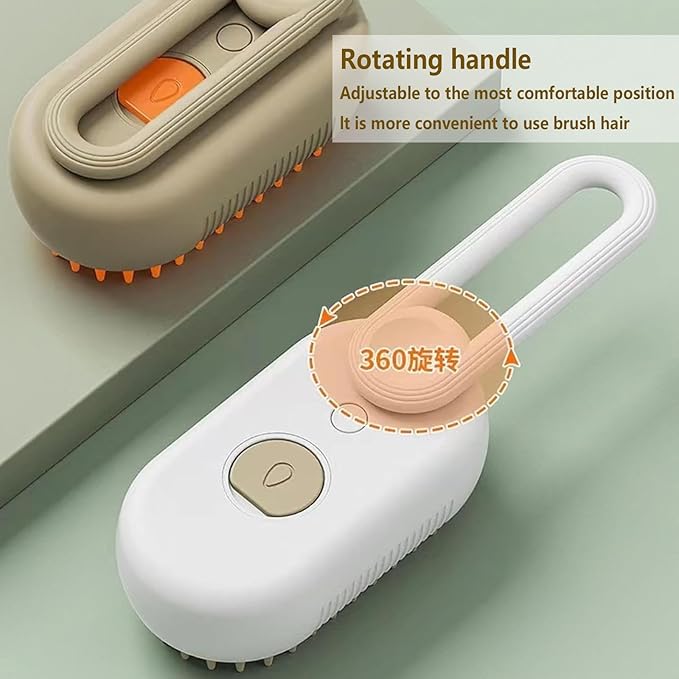 Pet Steam Groomer Brush, 2025 New 3 in 1 Steam Cat Steam Brush for Shedding & Grooming, Multifunctional Hair Removal Comb for Cats Dogs-Mewly Pet