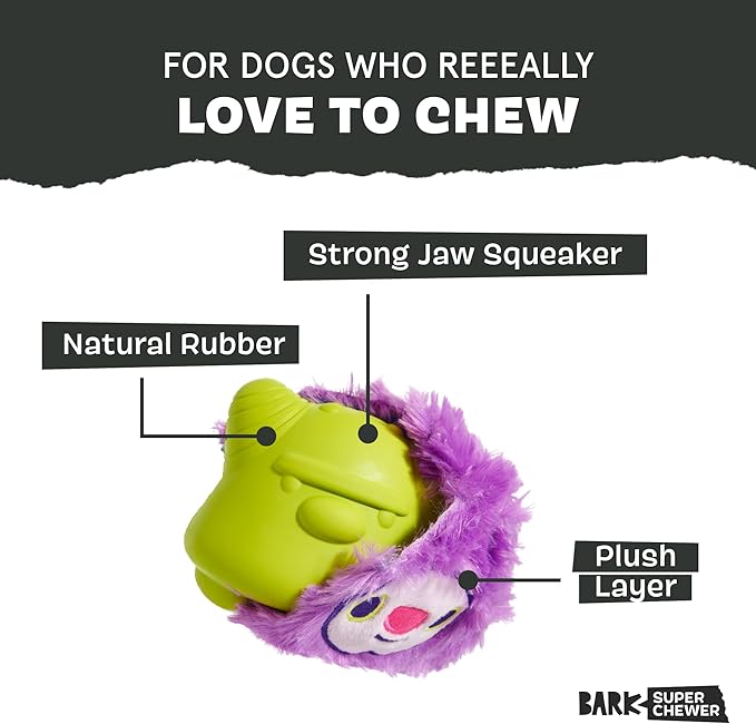 Barkbox Torbert The Troll Dog Toy for Small Dogs – Natural Rubber with Wacky Bounce – Perfect for Aggressive Chewers and Long-Lasting Playtime-Mewly Pet
