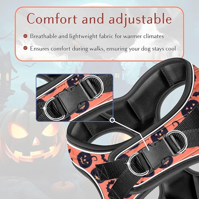 Comfort Fit Dog Harness Soft Padded No Pull Harness with Adjustable Buckles for Small Medium Large Dogs Step in Pet Vest with Easy Control Handle for Walking Jogging Running Training Dogs & Puppies-Mewly Pet