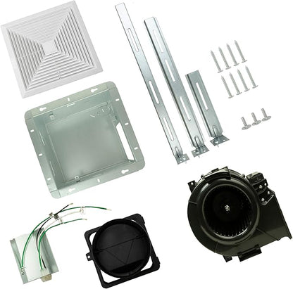 BV Bathroom Exhaust Fan 90CFM - Bathroom Fan 0.9 Sones, 4" Duct Collar,Rooms Up to 80-90 Sq. Ft. |Energy-Saving Ventilation Fan - No Attic Access & Ultra-Quiet | Energy Star, HVI 2100, UL Certified
