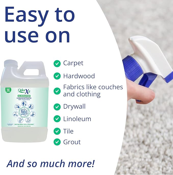 Concentrated Pet Urine Odor Eliminator, Ideal for Cat, Dog Poo and Urine Smell, Versatile & Natural Odor Neutralizer for Home and Outdoor Use, Deodorizer & Absorber, Concentrate, 64oz-Mewly Pet