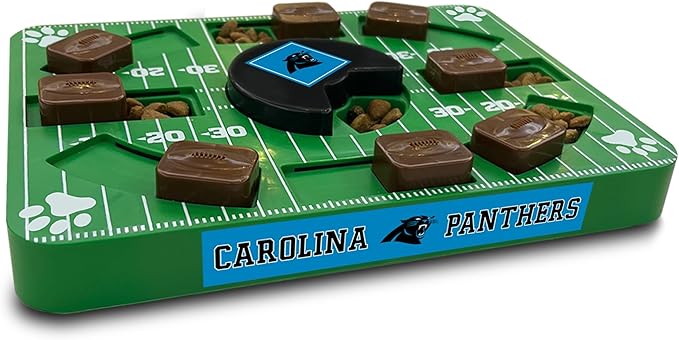 Pets First NFL Carolina Panthers Puzzle Toy, Puzzle Treat Dog Toy, Interactive Dog Treat Toy, Dog Puzzle-Mewly Pet