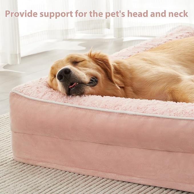BFPETHOME Orthopedic Dog Beds for Large Dogs-Waterproof Sofa Dog Bed with Removable Washable Cover, Large Pet Bed with Waterproof Lining and Nonskid Bottom, Pet Bed for Dogs-Mewly Pet