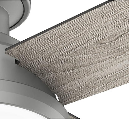Hunter 51736 Dempsey Ceiling Fan 52 inches Matte Silver