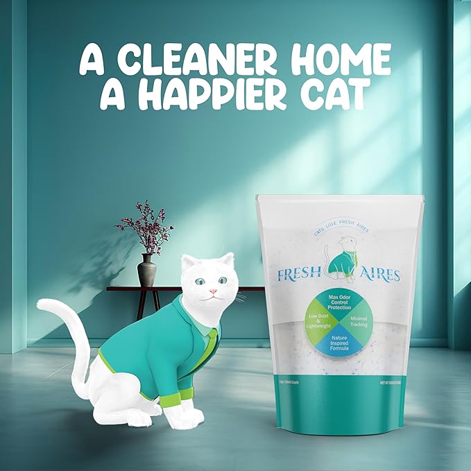 Silica Crystal Cat Litter – Unscented, Lightweight, Non-Clumping, Low Dust & Tracking, Long-Lasting Odor Control for Cats and Kittens – 6 lb Bag of Crystal Litter-Mewly Pet
