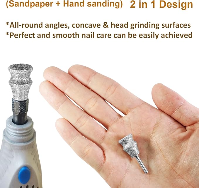 Diamond Dog Nail Grinder for Dremel, Diamond Sanding Drums, Diamond Rotory Bit for Dogs&Pets Nail Care, 1/8'' Nail Dremel Tool for Dogs, for Animals Nail Care & Home Grinder Tools-Mewly Pet