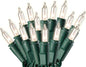 Holiday Pride Warm White Christmas Tree Lights - 100 Count Clear White Christmas Lights on Green Wire (24 Ft) - Indoor/Outdoor Use - UL Listed - Static & Blinking Modes - Connectable
