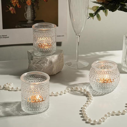 36pcs Votive Candle Holders, Clear Tea Light Candle Holder Glass for Diwali, 2x2.5inchs Candle Holders for Wedding, Table Centerpiece, Birthday and Holiday Decorations