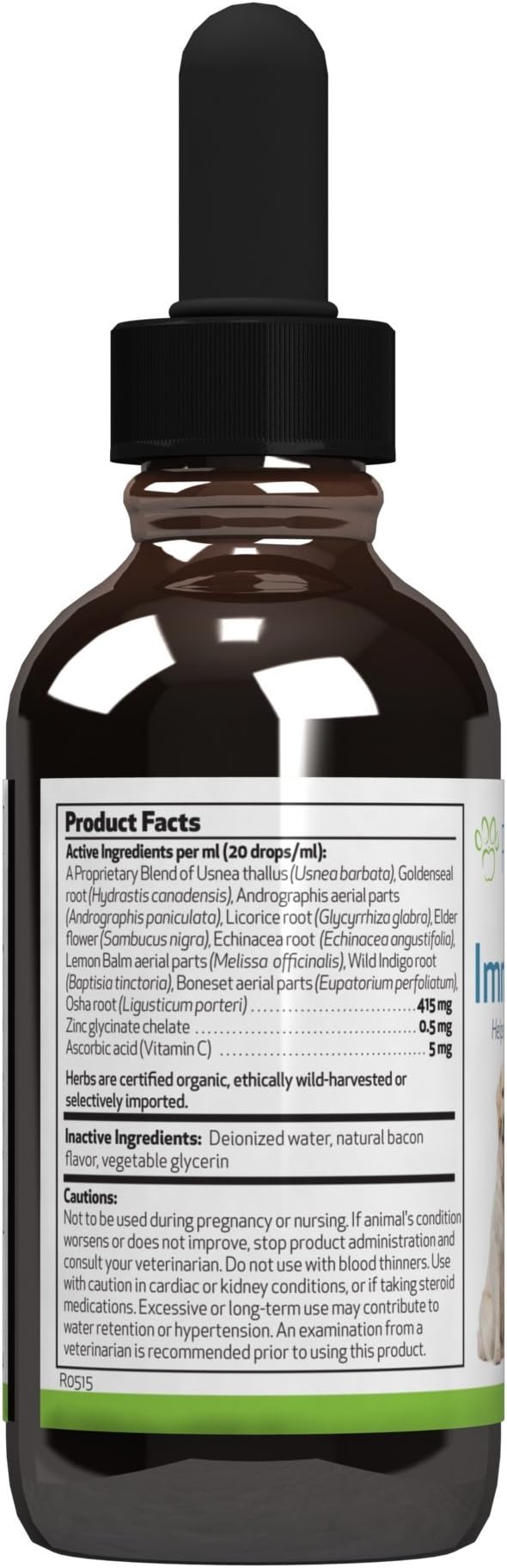 Pet Wellbeing Immune Sure for Dogs - Supports Normal Immune Defenses, Gut Flora Balance, Andrographis, Echinacea, Vitamin C, Zinc - Veterinarian-Formulated Herbal Supplement 2 oz (59 ml)-Mewly Pet
