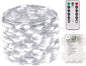100 LED Fairy Lights Battery Operated with Remote, 33FT Waterproof Twinkle Lights with Timer & 8 Modes, Fairy String Lights Outdoor Indoor for Bedroom Classroom DIY Christmas Decor (Cool White)