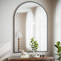 HARRITPURE 32"x48" Arched Bathroom Mirror - Black Wall Mounted Vanity Mirror Aluminum Alloy Frame Large Arch Wall Mirror for Living Room, Bedroom and Entryway