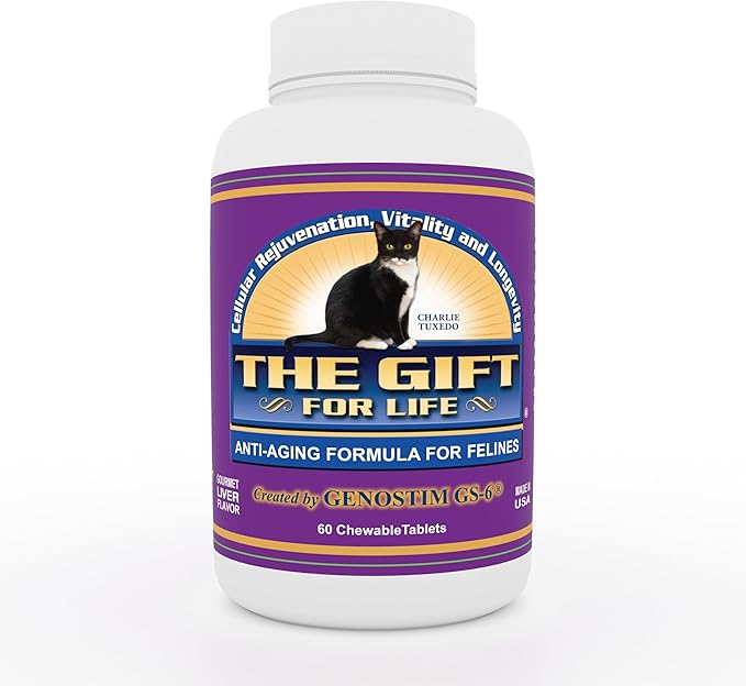 Feline Peptides, Peptides for Cats, Life Extending Cat Supplement, Immune Supplement, Joint Supplement, Skin and Coat Supplement for Cats, 60 Tablets-Mewly Pet