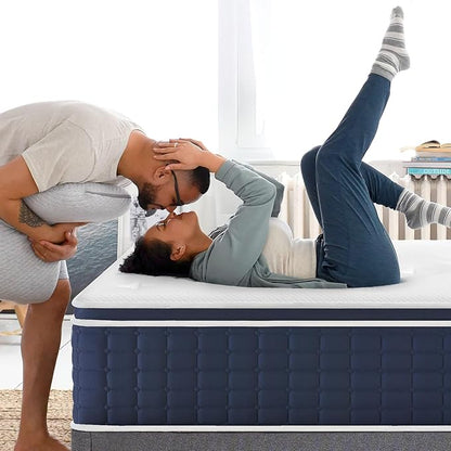 Coolvie Full Size Mattress 14 Inch, Hybrid Soft Medium Plush Mattresses with Gel Memory Foam for Adaptive Support and Pressure Relief, Cloud-Like Sleep Bed in A Box for Silent, 100-Night Trial