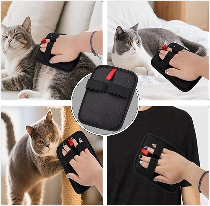 Pet Hair Removal Glove, Electrostatic Pet Hair Removal Gloves, Washable Reusable Dogs Cats Hair Gloves for Furniture, Bed, Sheets, Couch, Clothes, Carpet, Car Seat, Pet Grooming, Curtain 2PCS-Mewly Pet