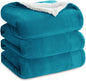 Bedsure GentleSoft Sherpa Fleece Blankets King Size for Bed - Thick and Warm Throw for Women and Men, Soft Fuzzy Plush King Blanket for Winter, Teal, 108x90 Inches
