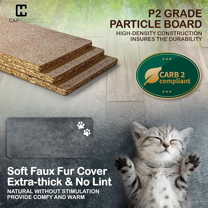 Extra Large 80-Inch Tall Cat Tree w/Widened Perch for Large Cats, Big Cat Tower Indoor, Modern Multi-Level Activity Tower with Scratching Posts, Condos, Baskets, Hammock, Scratching Ramps-Mewly Pet