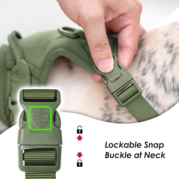 No Pull Dog Harness, Puppy Vest with Front Clip for Small Medium Large Sized Dog (Misty Green,S)-Mewly Pet