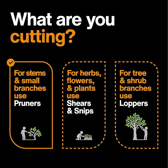 Fiskars Floral Pruning Shears - Plant Cutting Scissors/Garden Clippers For Deadheading and Working with Flowers - Black/Orange-Mewly Pet