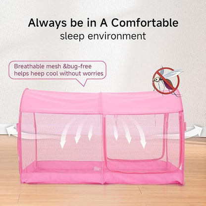LEEDOR Bed Tent Dream Tents Bed Canopy Shelter Cabin Indoor Privacy Warm Breathable Pop Up Twin/Full/Queen for Kids and Adult Patent Pending(Mattress Not Included)