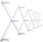 SKOLOO Hat Rack for Wall with 17 Hooks, Solid Wooden, Modern, Expandable Coat Rack Wall Mount for Coats, Hats, Bags, Baseball Caps, White