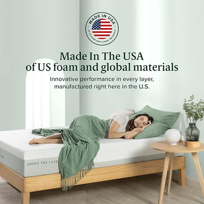 ZINUS 10 Inch Green Tea Luxe Memory Foam Mattress, Twin, Pressure Relieving, CertiPUR-US Certified, Mattress in A Box, All-New, Made in USA