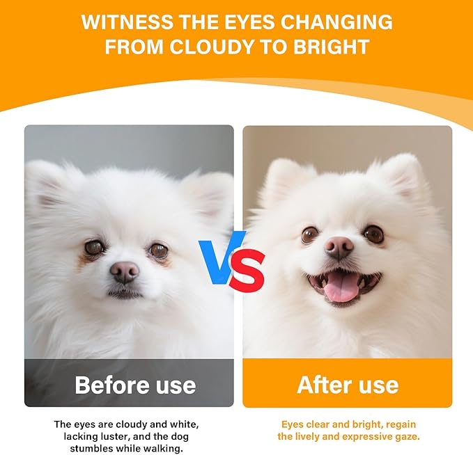 Eye Supplements for Dogs - Vision Support Soft Chews with Lutein, DHA & Vitamin C | 120ct Salmon Flavor Tear Stain Chews | Cataract & Dry Eye Relief Supplement (120 Ct, Salmon)-Mewly Pet