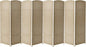 Sorbus Room Divider 6 ft. Tall - Privacy, Extra Wide Double Hinged Panels, Mesh Hand-Woven Design, Partition Room Dividers and Folding Screens, Wall Divider for Room Separation, Beige Wicker, 8 Panel