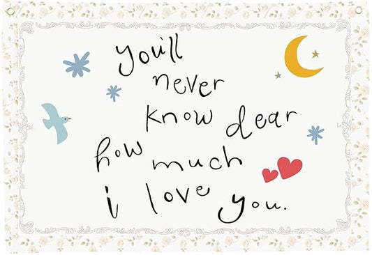 Nursery Rectangular Canvas Banner-Boho Flag Wall Decor for Toddler Boy Girl Kids,Baby Room Above Crib Bedroom Playroom Reading Room Decor-Baby Shower Birthday Christmas Gift-You'll Never Know Dear