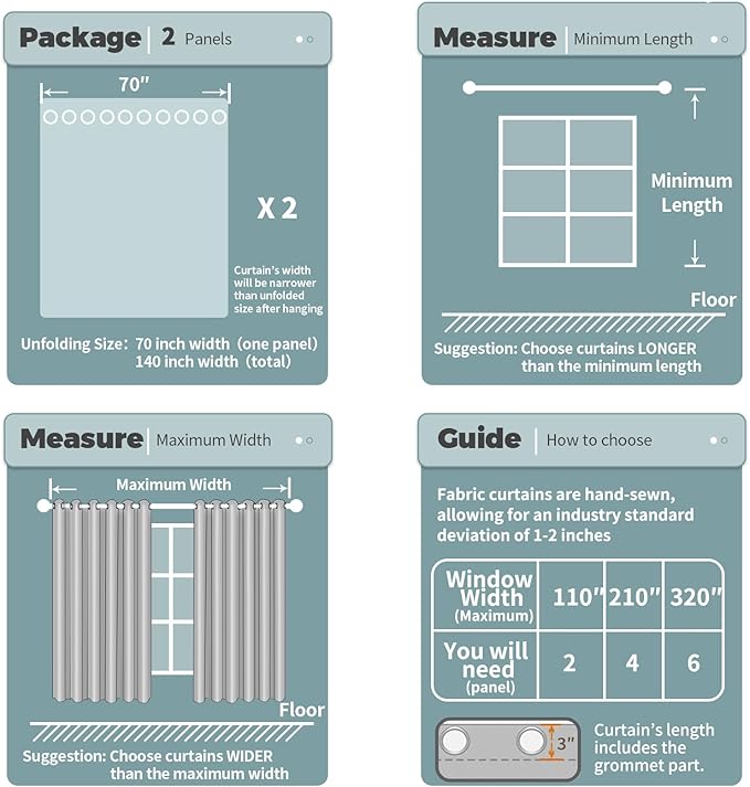 BGment Blackout Curtains - Grommet Thermal Insulated Room Darkening Bedroom and Living Room Curtains, Set of 2 Panels (70 x 63 Inch, Champagne)