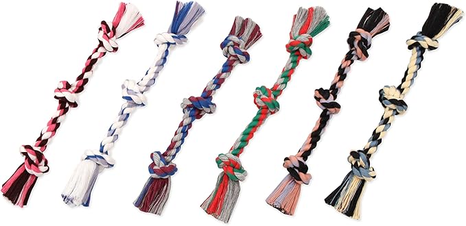 Mammoth Flossy Chews Color Rope Tug – Premium Cotton-Poly Tug Toy for Dogs – Interactive Dog Rope Toy – Tug Dog Chew Toy-Mewly Pet