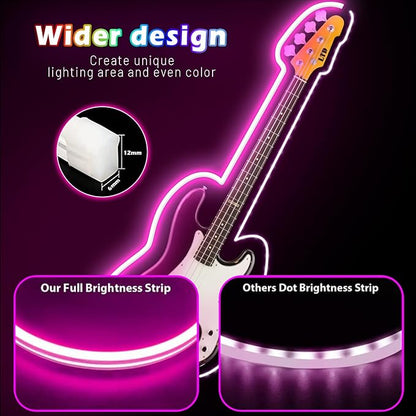 L8star 16.4ft RGB LED Neon Rope Light with Remote Control, Smart Color Changing DIY Mode Neon Flex Strip Lights for Bedroom Indoors Outdoors Decor