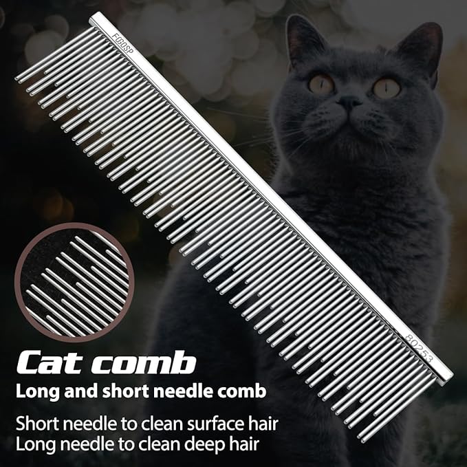 6.1" Dog Grooming Comb for Long Haired Cats & Dogs-Mewly Pet