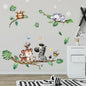 Cartoon Animal Wall Stickers Forest Safari Wall Decals Kid Room Nursery Baby Bedroom Décor (Cute Tiger Zebra)