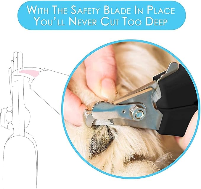 Candure Dog Nail Clippers and Trimmer with Safety Guard to Avoid Over-Cutting Toe Nails Professional Grooming Pet Nail Clipper with Nail File for Small Medium-Large Breeds-Mewly Pet