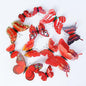 Butterfly Wall Decor 24/48 PCS, 3D Butterflies Stickers for Party Decorations with Magnets (Red, 48)