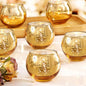 LAMORGIFT 24 Pcs Gold Votive Candle Holders -Gold Mercury Glass Candle Holders, Diwali Decorations for Home, Wedding Centerpieces for Tables, Christmas Tea Light Holders