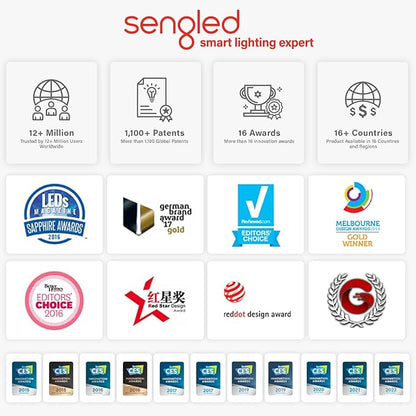 Sengled Smart Light Bulbs, Color Changing Alexa/Bluetooth Mesh, Dimmable LED Bulb A19 E26 Multicolor, High CRI, High Brightness, 8.7W 800LM, 1Pack