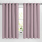 NICETOWN Room Darkening Curtain Panels 66 - Window Treatment Energy Saving Thermal Insulated Solid Grommet Room Darkening Drapes for Living Room (Baby Pink, 1 Pair, 66 by 66-Inch)