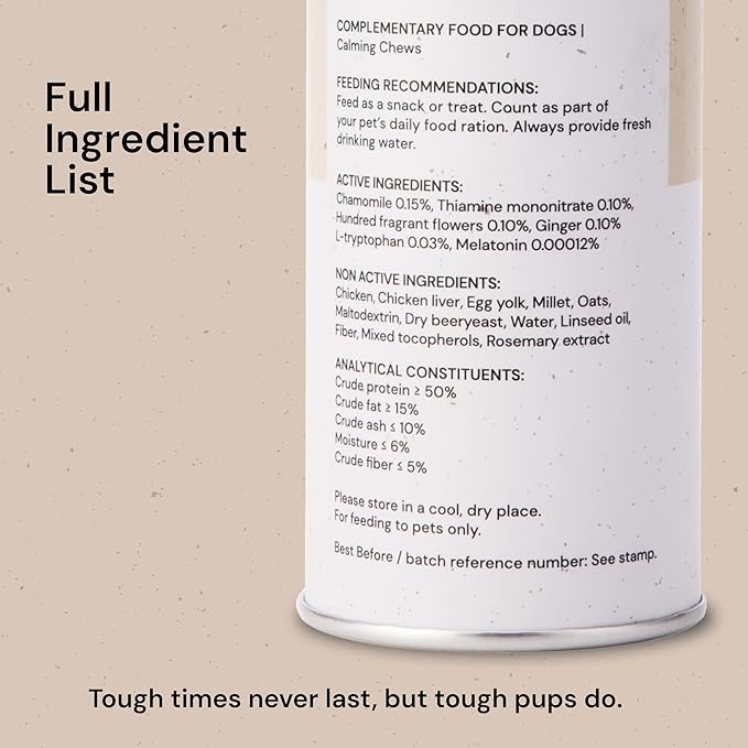 MalsiPree Calming Chews for Dogs - 145 pcs Chicken - Helps Regulate Mood - Relief Treats - No Sedative Effect - Freeze Dried - with Passion Flower & Melatonin-Mewly Pet