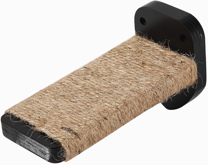 3 Pcs Cat Steps and Perches for Wall, Climbing Shelf With Hemp Rope, Wall-Mounted Furniture Set With Scratching Pads for Playing (Black)-Mewly Pet