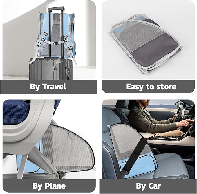 Cat Backpack Carrier,Pet Carrier Airline Approved for Small Dog Cat Puppy Kitten Bunny,Ventilated Mesh Design Animal Backpack for Hiking Camping Travel Bag (Blue)-Mewly Pet