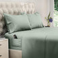 DREAMCARE Twin XL Sheets Set - 4 Pcs Cooling Bed Sheets with Up to 15" Deep Pockets - Soft, Long-Lasting 100% Brushed Polyester with Side Pocket (Sage Green)