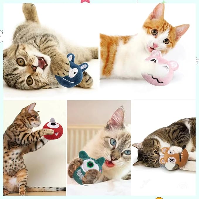 Catnip Toy for Play and Chewing, Assorted Colors (6 Pack)-Mewly Pet