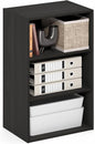 Furinno Basic Book Shelf, 3-Tier Bookshelf, Cube Storage Organizer Bookcase with Open Shelf, 11 x 17 x 26, for Living Room, Bedroom, Home Office, Espresso