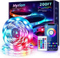 hyrion 200ft Led Strip Lights(3 roll of 65.6ft) Music Sync Color Changing RGB led Strip Light with Remote,Bluetooth Smart APP Control, Tape Lighting for Bedroom Home Party Décor
