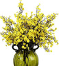 JAKY-Global Babys Breath Fabric Cloth Artificial Flowers 20 Bundle European Fake Silk Plants Decor Wedding Party Decoration Bouquets Real Touch DIY Home Garden (Yellow, 20 Bundles)