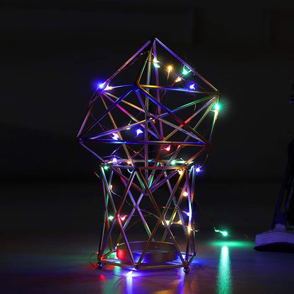 Led Fairy Lights Battery Operated, 1 Pack Mini Battery Powered Copper Wire Starry Fairy Lights for Bedroom, Christmas, Parties, Wedding, Centerpiece, Decoration (5m/16ft Multi-Colored)
