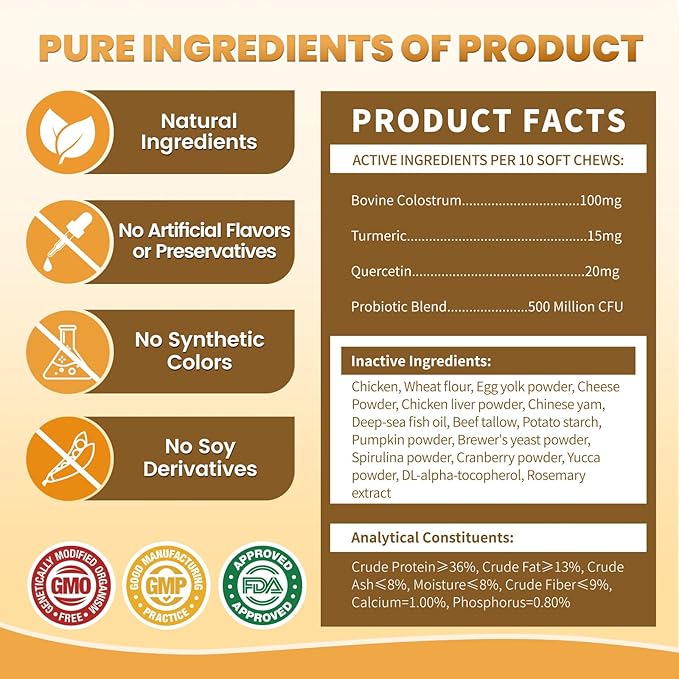 Cat Allergy Relief for Cats, Crunchy & Creamy Chews for Immune & Skin Coat Support – Seasonal Allergies, Itching Relief, Omega 3 & Probiotic Natural Supplement for Cats, Chicken Flavor – 500 Chews-Mewly Pet